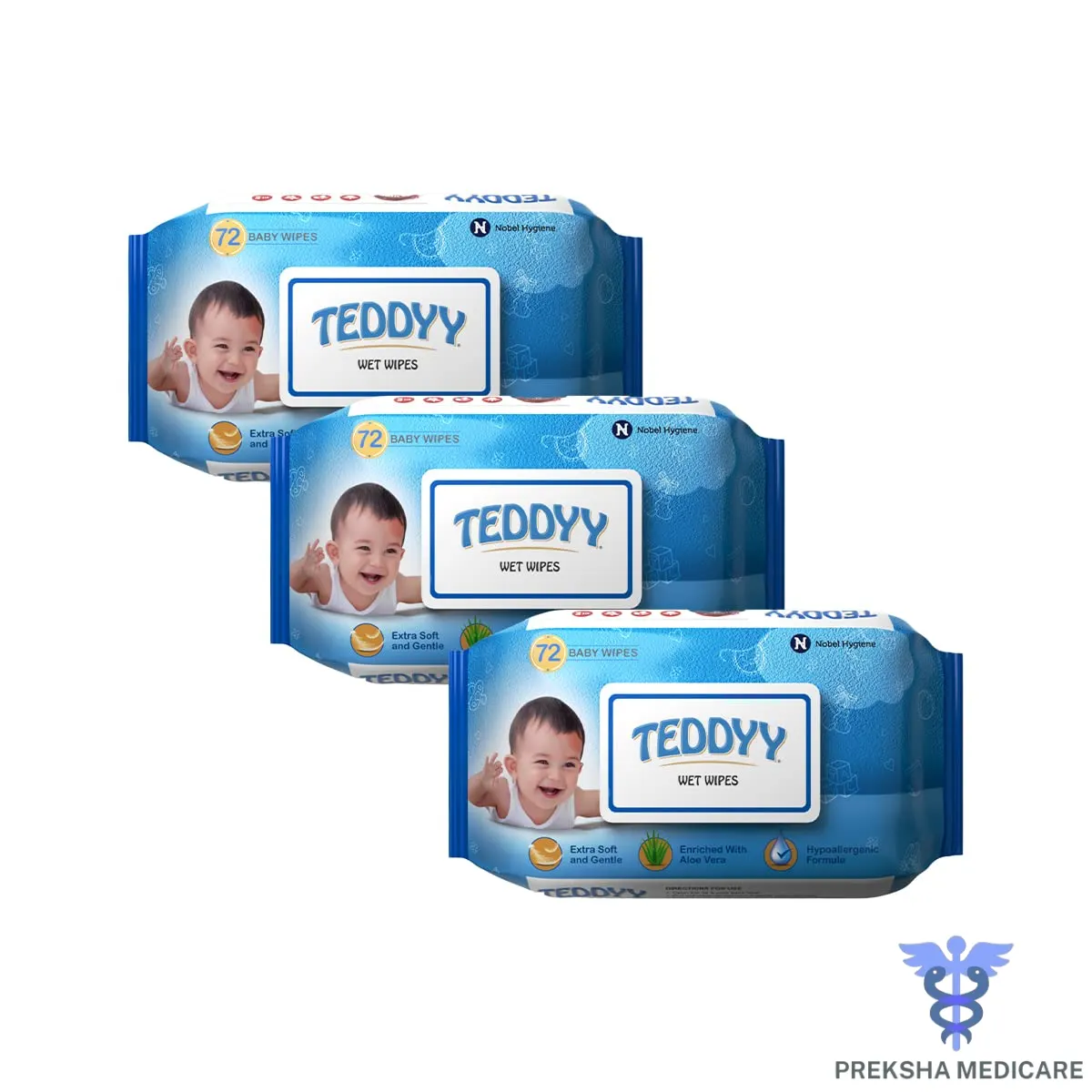 TEDDY BABY WIPES-72